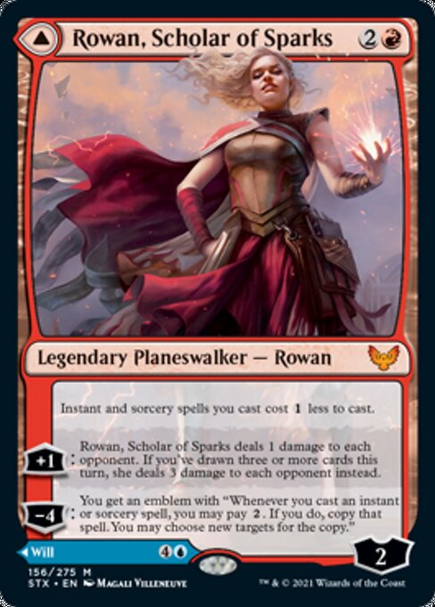 Rowan, Scholar of Sparks / Will, Scholar of Frost (Strixhaven) Light Play Foil