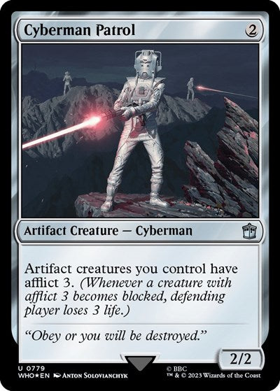 Cyberman Patrol (Surge Foil) (Universes Beyond: Doctor Who) Light Play Foil