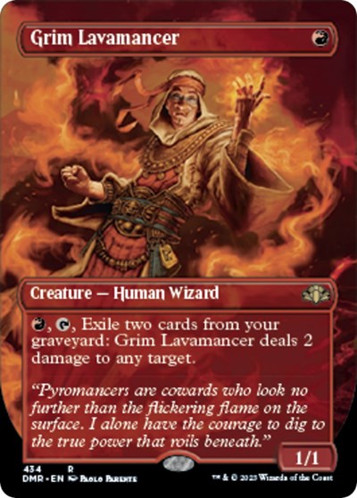 Grim Lavamancer (Borderless) (Dominaria Remastered) Near Mint