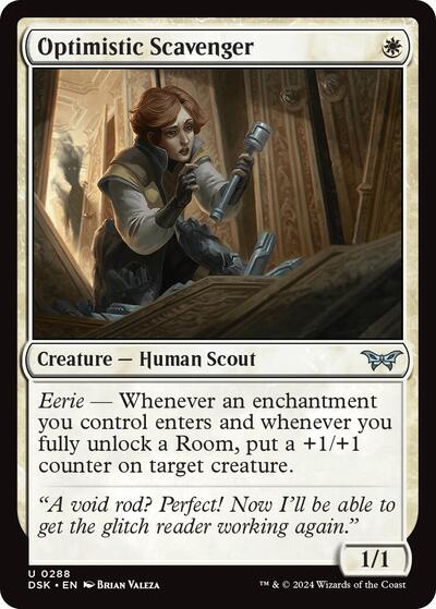 Optimistic Scavenger (0288) (Duskmourn: House of Horror) Light Play