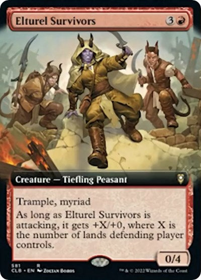 Elturel Survivors (Extended Art) (Commander Legends: Battle for Baldur's Gate) Light Play Foil
