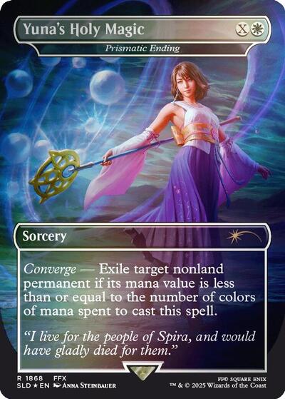 Yuna's Holy Magic - Prismatic Ending (Rainbow Foil) (Secret Lair) Near Mint Foil