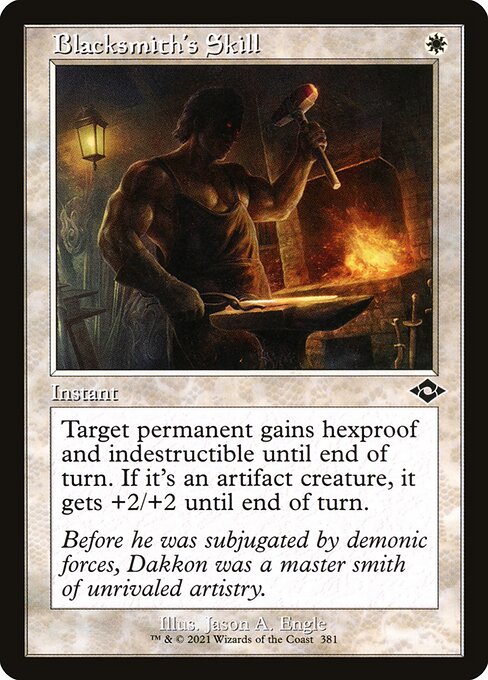 Blacksmith's Skill (Retro Frame) (Foil Etched) (Modern Horizons 2) Light Play Foil