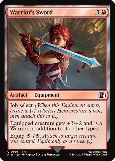 Warrior's Sword (Universes Beyond: FINAL FANTASY) Medium Play Foil