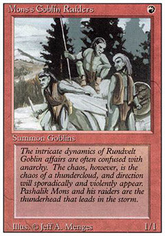 Mons's Goblin Raiders (Revised) Light Play