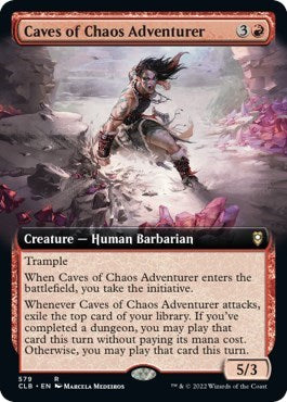 Caves of Chaos Adventurer (Extended Art) (Commander Legends: Battle for Baldur's Gate) Light Play Foil