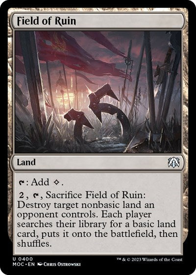 Field of Ruin (Commander: March of the Machine) Light Play