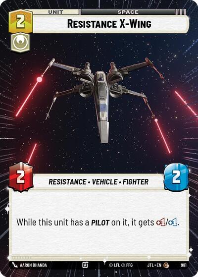 Resistance X-Wing (Hyperspace Foil) (Jump to Lightspeed) Near Mint Foil