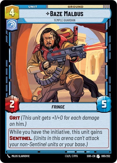 Baze Malbus Temple Guardian (Spark of Rebellion) Near Mint Foil