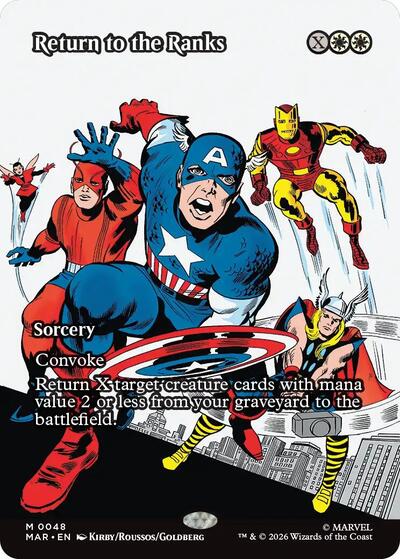 Return to the Ranks (Borderless) (Marvel Eternal-Legal) Near Mint Foil
