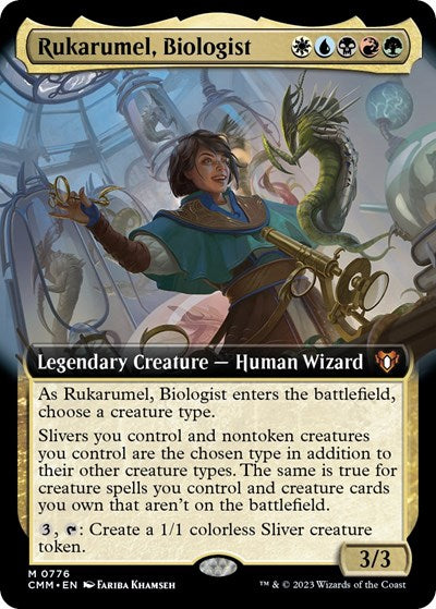 Rukarumel, Biologist (Extended Art) (Commander Masters) Near Mint Foil