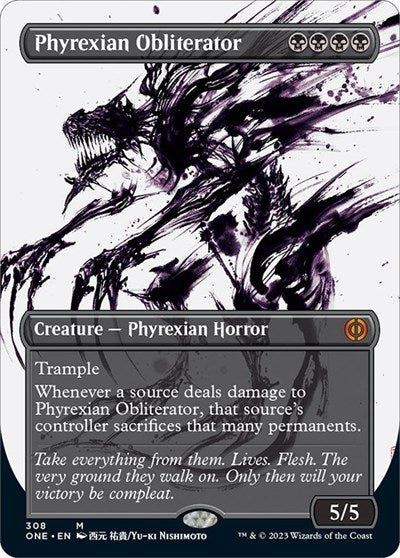 Phyrexian Obliterator (Showcase) (Phyrexia: All Will Be One) Medium Play