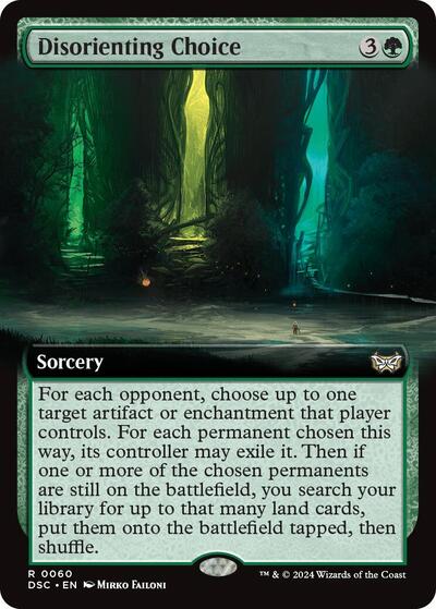 Disorienting Choice (Extended Art) (Commander: Duskmourn: House of Horror) Light Play