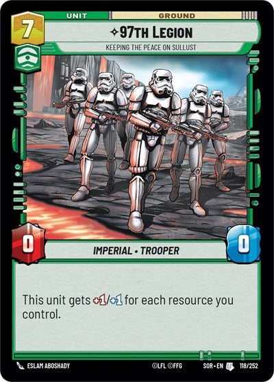 97th Legion Keeping the Peace on Sullust (Spark of Rebellion) Near Mint Foil