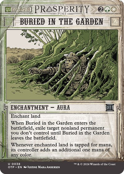 Buried in the Garden (Outlaws of Thunder Junction: Breaking News) Light Play Foil