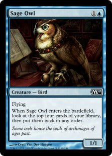 Sage Owl (Magic 2010 Core Set) Light Play Foil