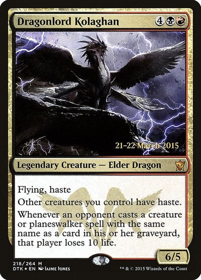 Dragonlord Kolaghan (Promos: Prerelease Cards) Near Mint Foil