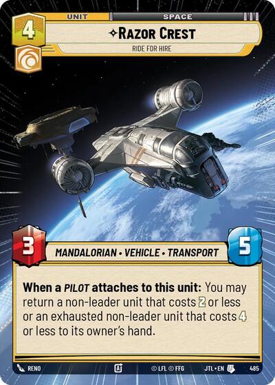 Razor Crest Ride For Hire (Hyperspace) (Jump to Lightspeed) Near Mint