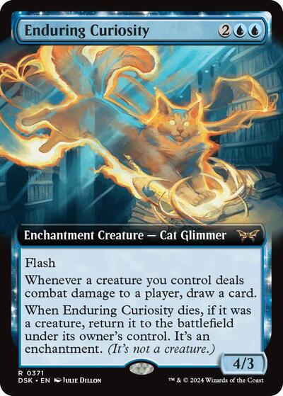Enduring Curiosity (Extended Art) (Duskmourn: House of Horror) Near Mint Foil