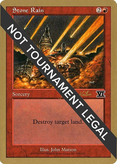 Stone Rain - 2000 Janosch Kuhn (6ED) (World Championship Decks) Medium Play