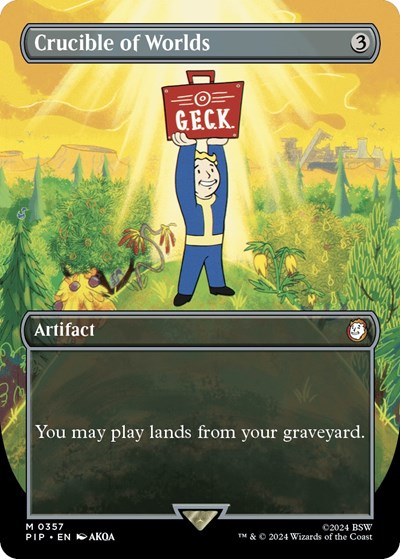 Crucible of Worlds (Borderless) (Universes Beyond: Fallout) Light Play Foil