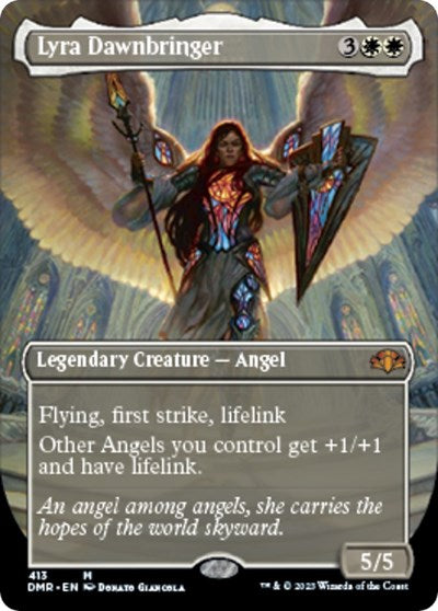 Lyra Dawnbringer (Borderless) (Dominaria Remastered) Light Play