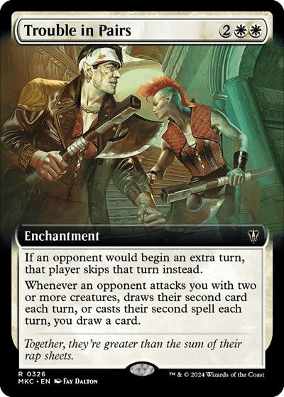 Trouble in Pairs (Extended Art) (Commander: Murders at Karlov Manor) Light Play