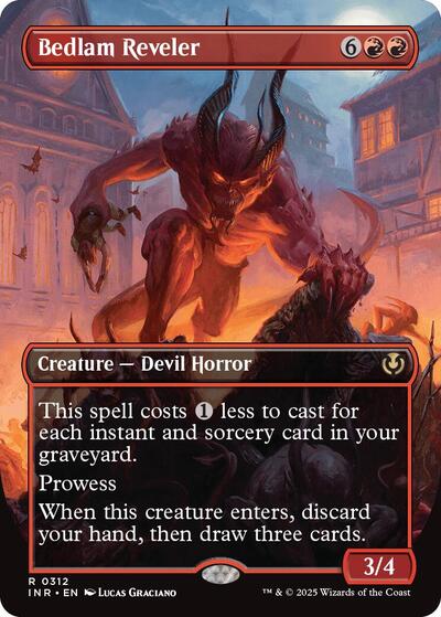 Bedlam Reveler (Borderless) (Innistrad Remastered) Light Play