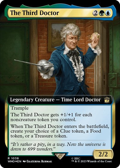 The Third Doctor (Extended Art) (Surge Foil) (Universes Beyond: Doctor Who) Near Mint Foil