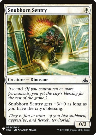 Snubhorn Sentry (Mystery Booster) Near Mint