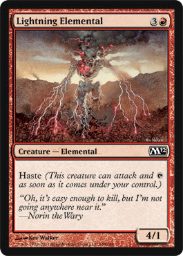 Lightning Elemental (Magic 2012 Core Set) Medium Play