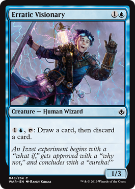 Erratic Visionary (War of the Spark) Light Play Foil