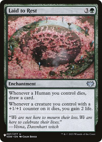 Laid to Rest (The List) Near Mint