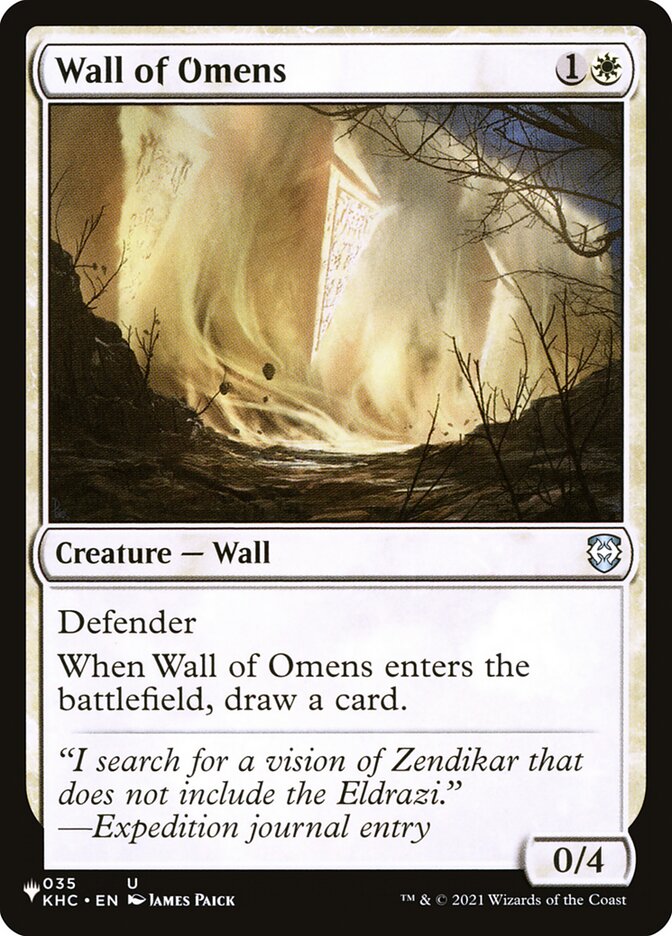 Wall of Omens KHC|1|0|0.00