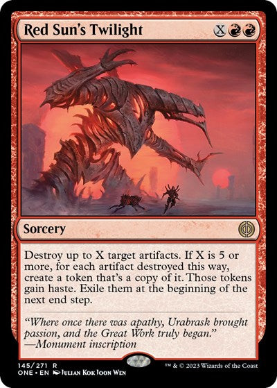 Red Sun's Twilight (Phyrexia: All Will Be One) Near Mint Foil