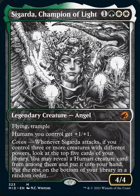 Sigarda, Champion of Light (Showcase) (Innistrad: Midnight Hunt) Light Play