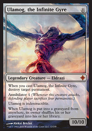 Ulamog, the Infinite Gyre (Rise of the Eldrazi) Light Play Foil