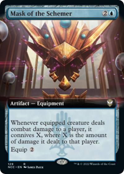 Mask of the Schemer (Extended Art) (Commander: Streets of New Capenna) Light Play