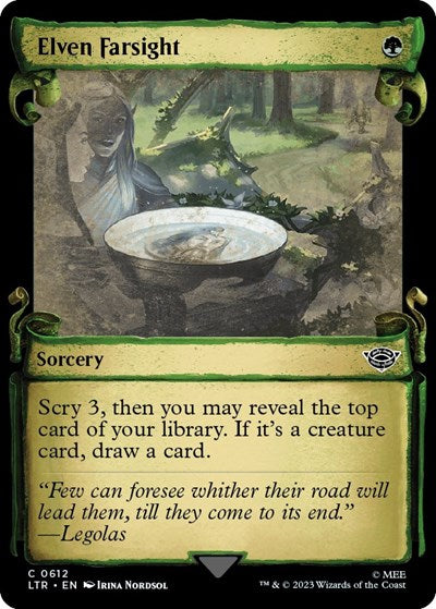 Elven Farsight (Showcase Scrolls) (Universes Beyond: The Lord of the Rings: Tales of Middle-earth) Near Mint Foil