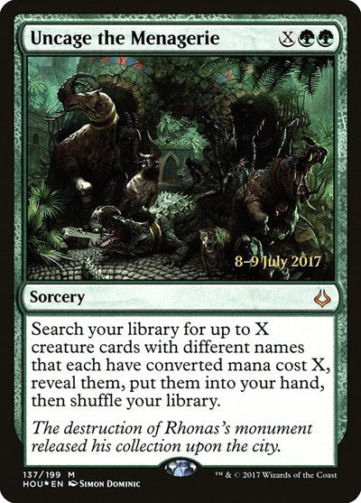 Uncage the Menagerie (Promos: Prerelease Cards) Light Play Foil
