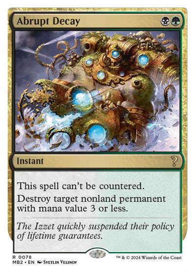 Abrupt Decay (White Border) (Mystery Booster 2) Near Mint