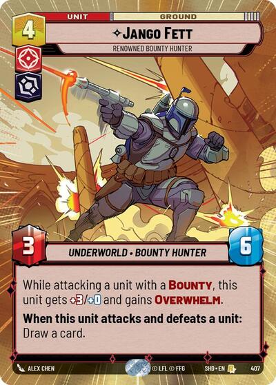 Jango Fett Renowned Bounty Hunter (Hyperspace) (Shadows of the Galaxy) Near Mint Foil