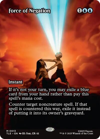 Force of Negation (Borderless) (Avatar: The Last Airbender: Eternal-Legal) Light Play Foil
