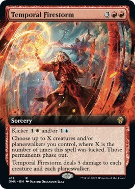 Temporal Firestorm (Extended Art) (Dominaria United) Light Play
