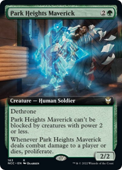 Park Heights Maverick (Extended Art) (Commander: Streets of New Capenna) Light Play