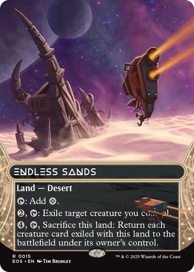Endless Sands (0008) (Borderless) (Stellar Sights) Near Mint Foil