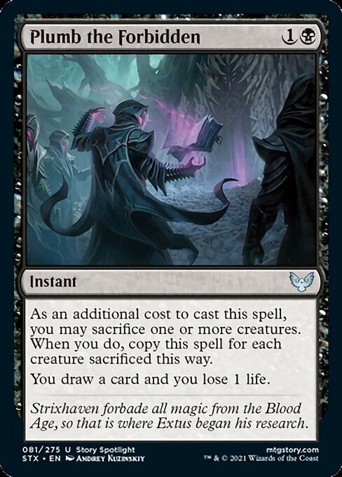 Plumb the Forbidden (Strixhaven) Medium Play Foil