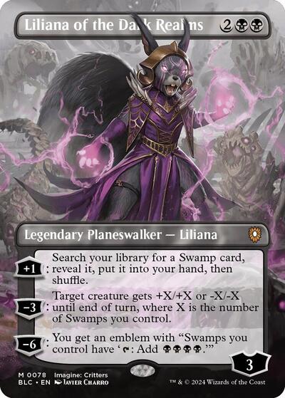 Liliana of the Dark Realms (Borderless) (Commander: Bloomburrow) Near Mint Foil