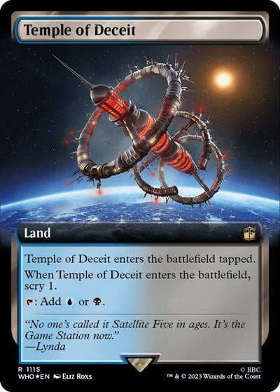 Temple of Deceit (Extended Art) (Surge Foil) (Universes Beyond: Doctor Who) Light Play Foil