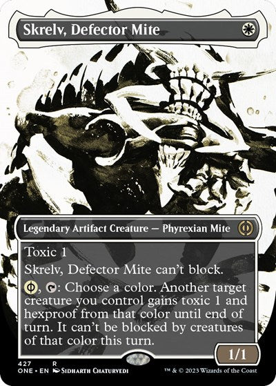 Skrelv, Defector Mite (Showcase) (Step-and-Compleat Foil) (Phyrexia: All Will Be One) Near Mint Foil